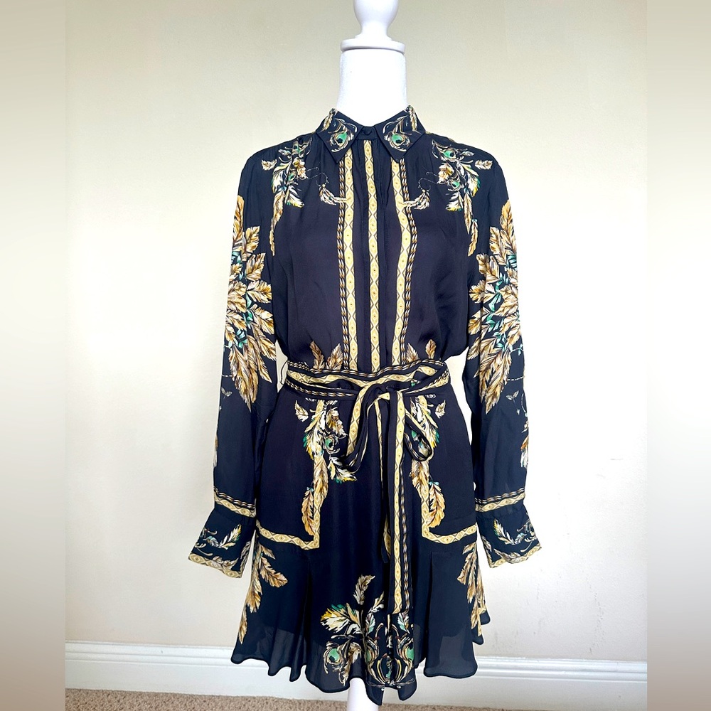 REISS Black and Gold Feather  2 piece set